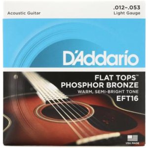 DAddario D'Addario EFT15  Guitar Strings  Acoustic  Flat Tops  Extra Light 