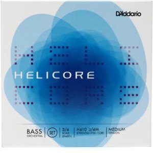 D'Addario H610 3/4M Helicore Orchestral Double Bass String Set - 3