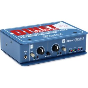 Radial DiNET DAN-TX2 2-channel Dante Network Transmitter