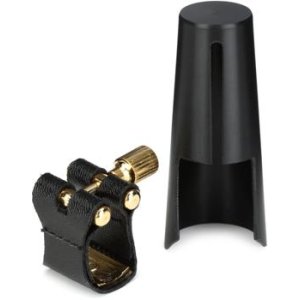 Barkley Synthetic Leather Ligature for Metal Alto Saxophone Mouthpiece -  Gold-plated