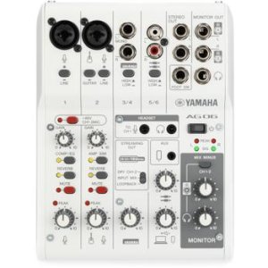 Yamaha AG03 Mk2 3-channel Mixer and USB Audio Interface - White