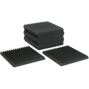 3 Thick Acoustic Foam Wedges - Charcoal Color - 2 Square Feet Per Pack