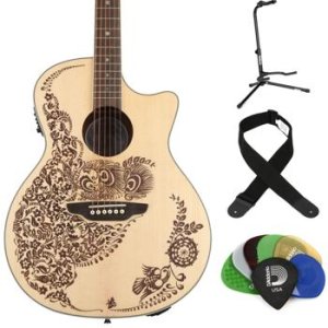 Luna Henna Oasis Acoustic-electric Guitar - Open Pore Natural