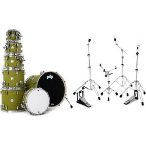 PDP Concept Maple Shell Pack - 7-piece - Satin Olive | Sweetwater