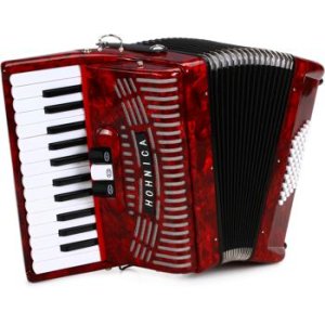 Hohner Hohnica 1304 48 Bass Piano Accordion - Pearl Red | Sweetwater