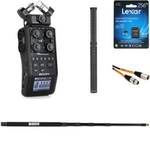 Zoom H6 All Black Handy Recorder and Headphones | Sweetwater