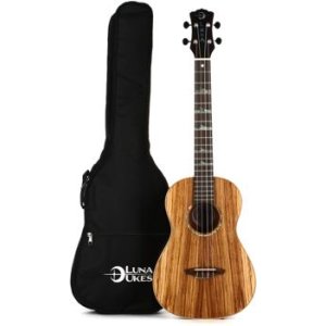 Luna Vista Deer Acoustic-electric Baritone Ukulele - Gloss Natural