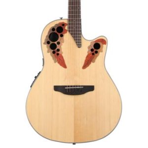 Ovation Elite Celebrity Mid-Depth Acoustic-Electric Guitar - Natural