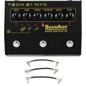 Tech 21 SansAmp Programmable Bass Driver DI Pedal | Sweetwater