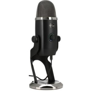 Blue Yeti X Professional USB Condenser Microphone for PC, Mac, Gaming,  Recording, Streaming, Podcasting on PC, Desktop Mic with High-Res Metering,  LED Lighting, Blue VO!CE Effects - Black 