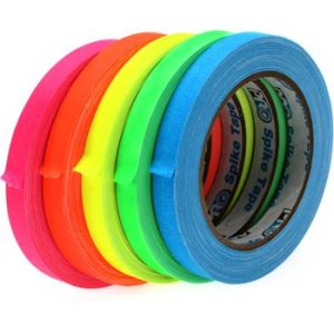 Pro Gaff Spike Tape - 1/2 x 45yd, Fluorescent Green - Neon Production  Supply