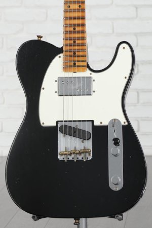 Photo of Fender Custom Shop Postmodern Telecaster Journeyman Relic Maple Electric Guitar - Aged Black