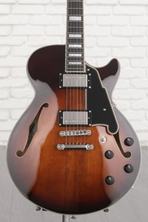 Photo of D'Angelico Premier SS Electric Guitar - Brown Burst with Stopbar Tailpiece