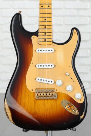 Photo of Fender Custom Shop Limited-edition '55 Bone Tone Stratocaster Relic - Wide-Fade 2-color Sunburst