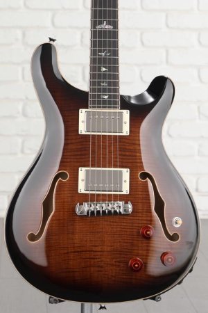 Photo of PRS SE Hollowbody II Piezo Electric Guitar - Black Gold Burst