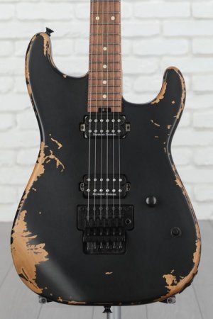 Photo of Charvel Pro-Mod Relic San Dimas Style 1 HH FR PF Electric Guitar - Weathered Black