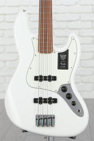 Photo of Fender Player Fretless Jazz Bass - Polar White with Pau Ferro Fingerboard