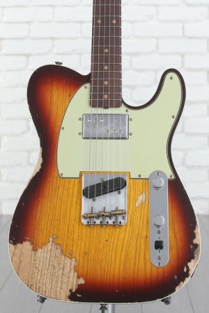 Photo of Fender Custom Shop Limited-edition Cunife Telecaster Custom Heavy Relic Electric Guitar - Chocolate 3-color Sunburst
