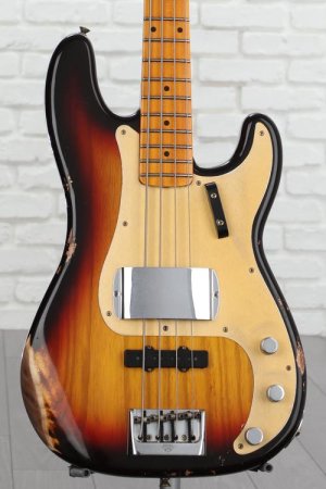 Photo of Fender Custom Shop Limited-edition '59 Precision Bass Special Relic - Chocolate 3-color Sunburst