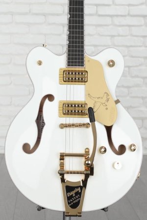 Photo of Gretsch G6636T Players Edition Falcon Center Block Semi-hollowbody Electric Guitar - White, Bigsby Tailpiece