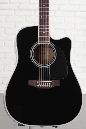 Photo of Takamine Legacy JEF381SC Dreadnought 12-string Acoustic-electric Guitar - Black