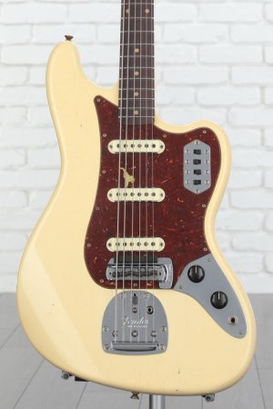 Photo of Fender Custom Shop Bass VI Journeyman Relic 6-string Bass Guitar - Aged Vintage White