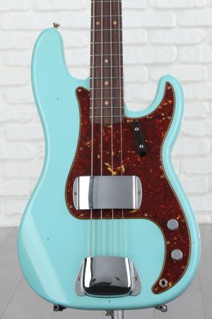 Photo of Fender Custom Shop '63 Precision Bass Journeyman Relic - Aged Daphne Blue