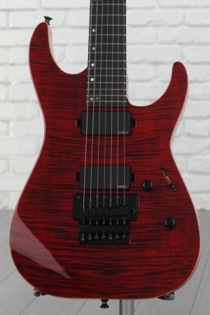 Photo of ESP USA M-7 FR Flamed Maple Solidbody Electric Guitar - See Thru Black Cherry