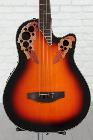 Photo of Ovation Celebrity Elite Plus CEB44-1N Mid-depth Acoustic-electric Bass Guitar - New England Burst