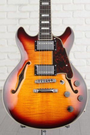 Photo of D'Angelico Premier Mini DC XT Electric Guitar - Vintage Sunburst with Stopbar Tailpiece, Sweetwater Exclusive