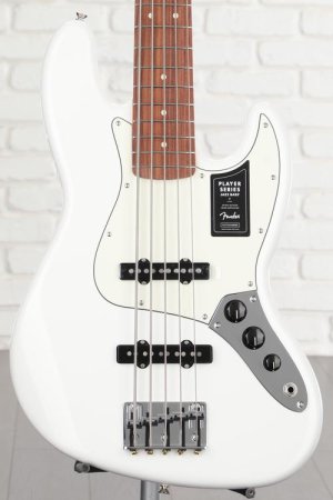 Photo of Fender Player Jazz Bass V - Polar White with Pau Ferro Fingerboard