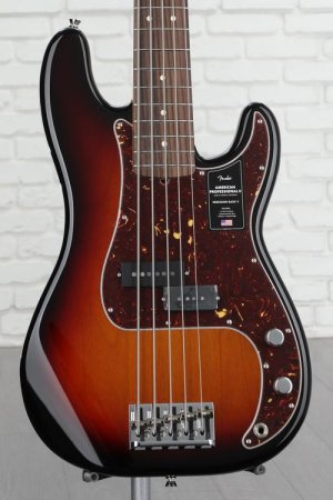 Photo of Fender American Professional II Precision Bass V - 3-color Sunburst with Rosewood Fingerboard