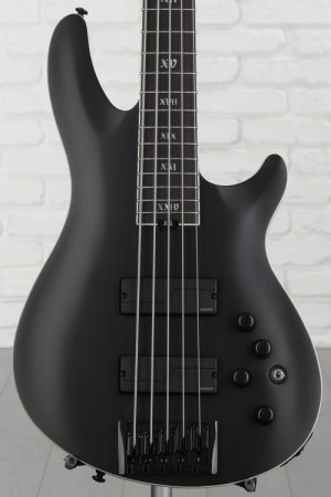 Photo of Schecter SLS Evil Twin-5 Bass Guitar - Satin Black