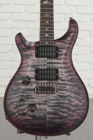 Photo of PRS Wood Library Custom 24 Left-handed Electric Guitar - Satin Charcoal Purple Burst
