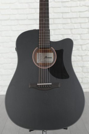 Photo of Ibanez AAD190CEWKH Advanced Acoustic-electric Guitar - Weathered Black