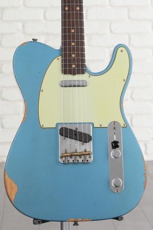 Photo of Fender Custom Shop Limited-edition '61 Telecaster Relic Electric Guitar - Aged Lake Placid Blue