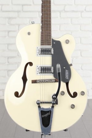 Photo of Gretsch G5420T Electromatic Classic Hollowbody Single-cut Electric Guitar with Bigsby - Two-tone Vintage White/London Grey