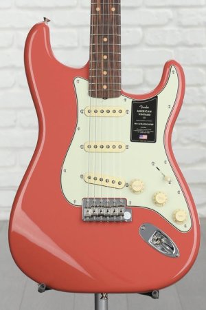 Photo of Fender American Vintage II 1961 Stratocaster Electric Guitar - Fiesta Red