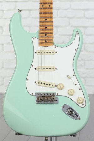 Photo of Fender Custom Shop Postmodern Stratocaster Electric Guitar Journeyman Relic - Aged Surf Green