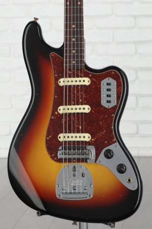 Photo of Fender Custom Shop Limited-edition Bass VI Journeyman Relic 6-string Bass Guitar - Aged 3-color Sunburst