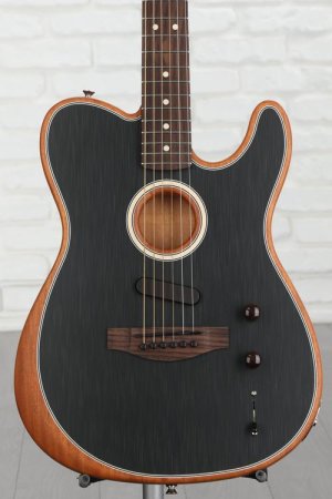 Photo of Fender Acoustasonic Player Telecaster Acoustic-electric Guitar - Brushed Black with Rosewood Fingerboard