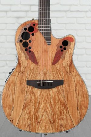 Photo of Ovation Celebrity Elite Plus CE44P-SM Mid-Depth Acoustic-Electric Guitar - Natural Spalted Maple