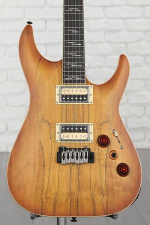 Photo of Schecter C-1 Exotic Spalted Maple Electric Guitar - Satin Natural Vintage Burst