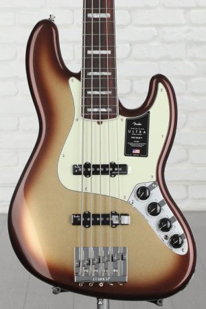 Photo of Fender American Ultra Jazz Bass V - Mocha Burst with Rosewood Fingerboard