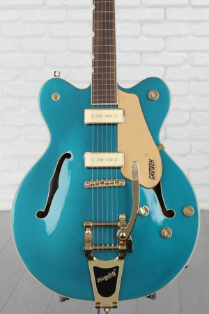 Photo of Gretsch Electromatic Pristine LTD Center Block Double-Cut Semi-hollowbody Electric Guitar with Bigsby - Petrol