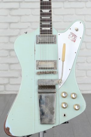Photo of Gibson Custom 1963 Firebird V w/ Maestro Vibrola Electric Guitar - Murphy Lab Heavy Aged Antique Frost Blue