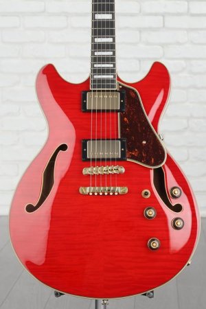 Photo of Ibanez Artcore Expressionist AS93FM Semi-Hollow Electric Guitar - Transparent Cherry Red
