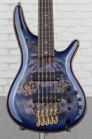 Photo of Ibanez Premium SR2605 Bass Guitar - Cerulean Blue Burst