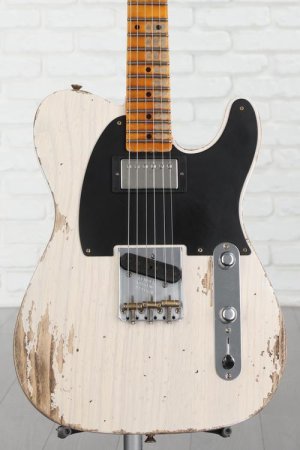 Photo of Fender Custom Shop Limited-edition '53 HS Telecaster Heavy Relic Electric Guitar - Aged White Blonde