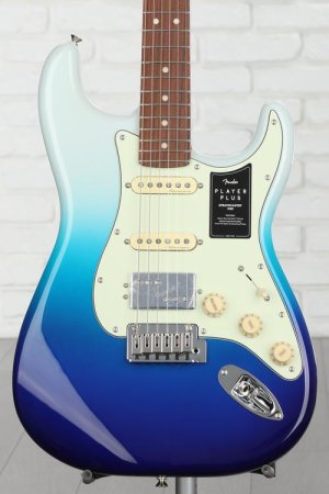 Photo of Fender Player Plus Stratocaster HSS Electric Guitar - Belair Blue with Pau Ferro Fingerboard